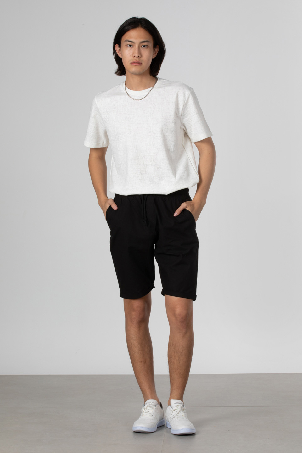 Poplin kısa şort-65-0114 Siyah