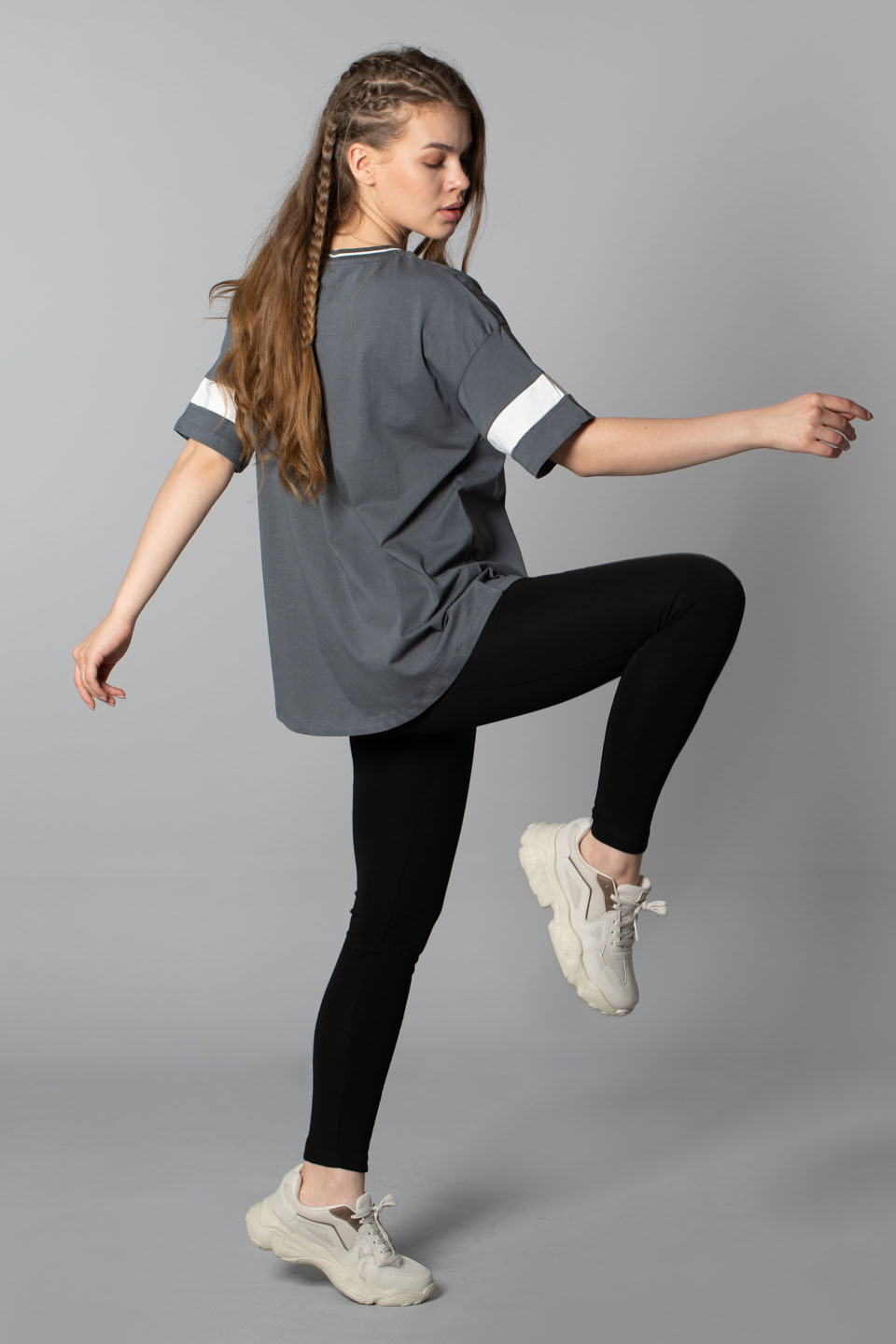 Raıders baskılı t-shirt-9868 D.Gri