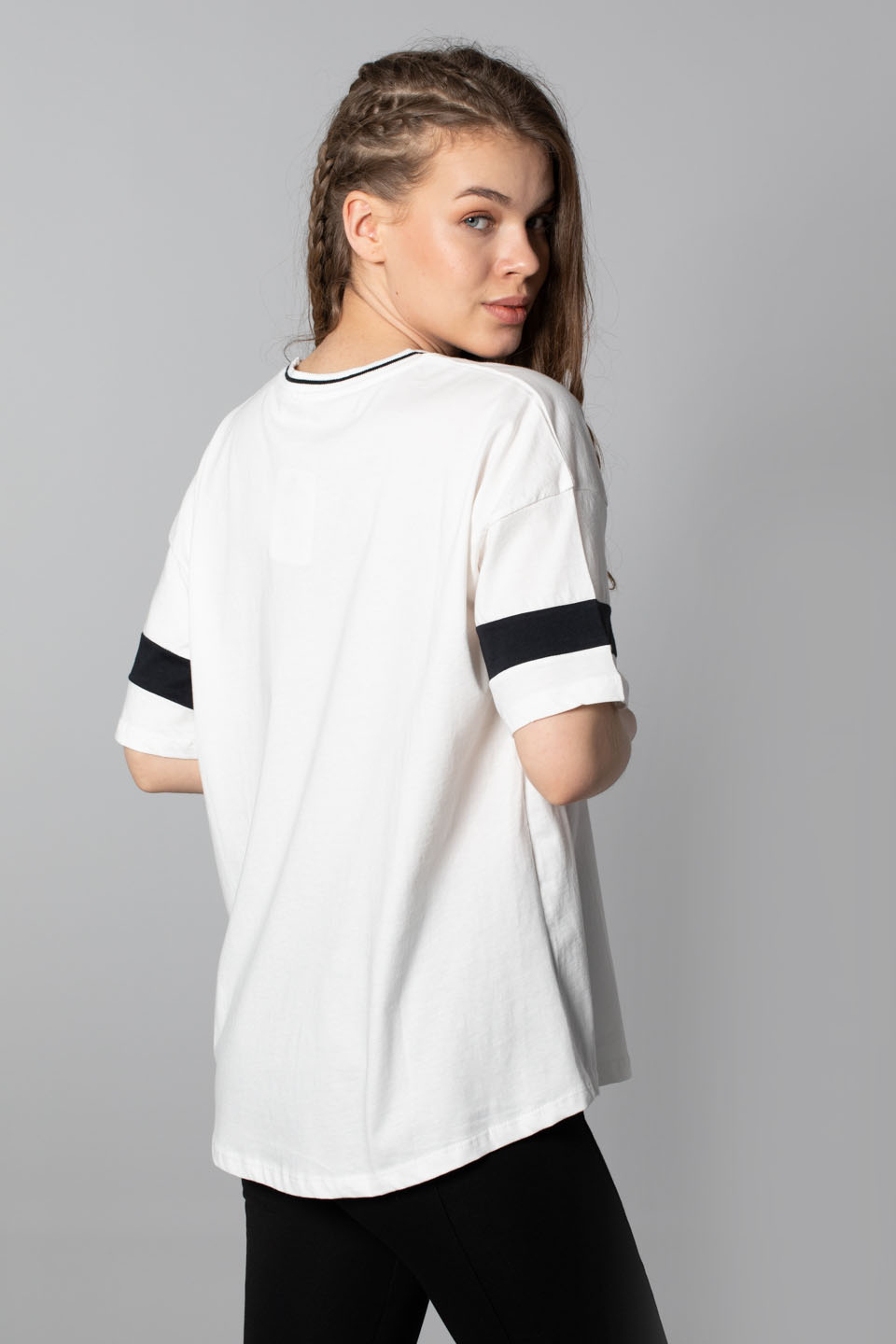 Raıders baskılı t-shirt-9868 Ekru