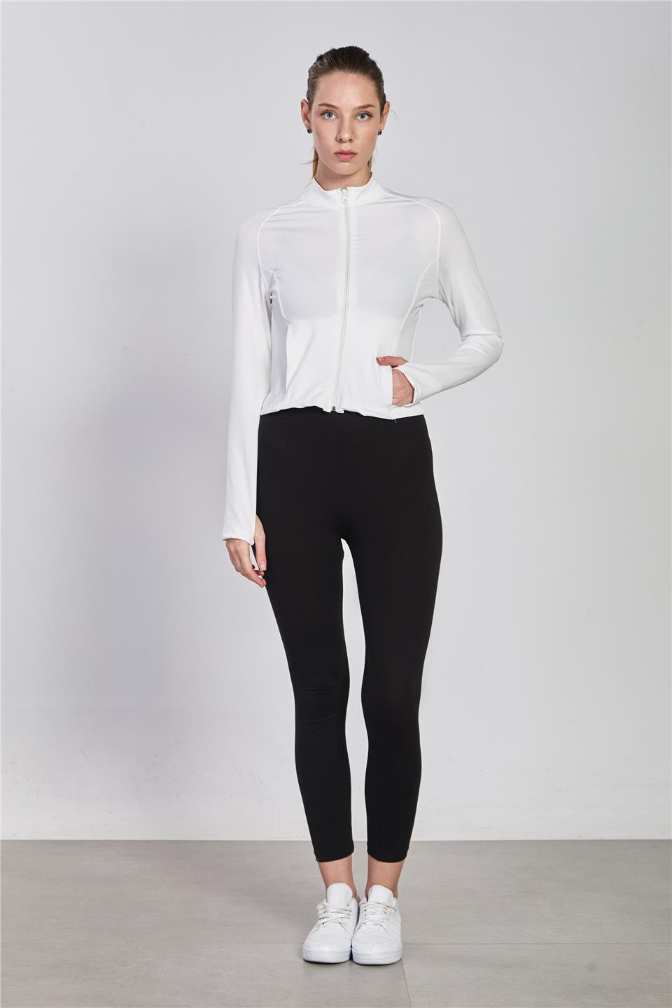 Reglon kol fermuarlı body-2556 Beyaz