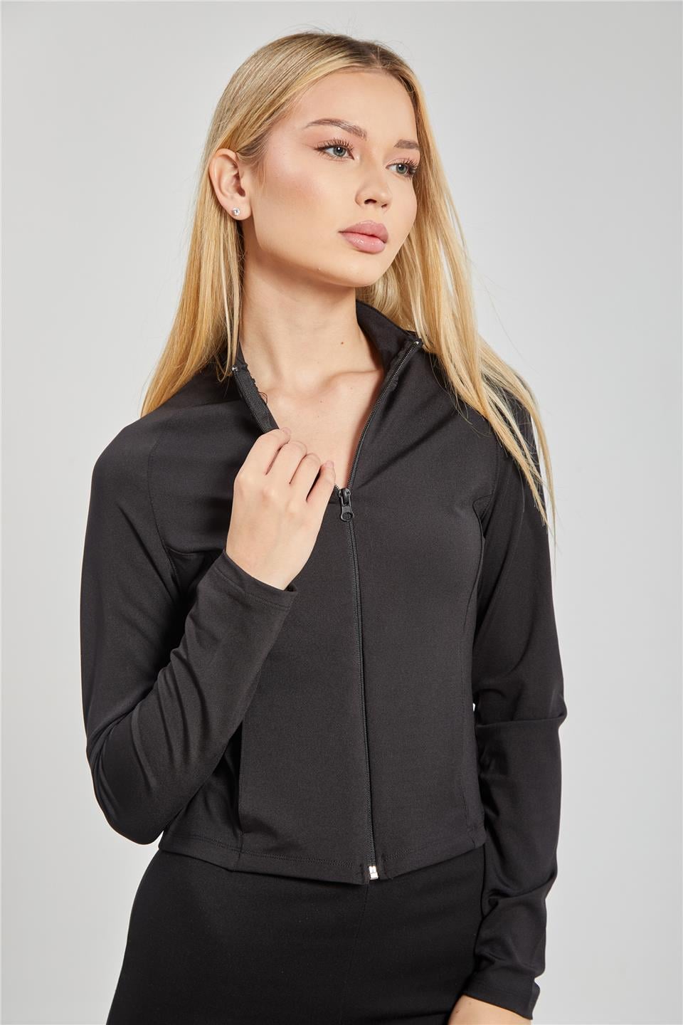 Reglon kol fermuarlı body-2556 Siyah