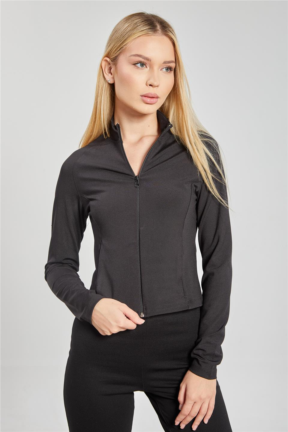 Reglon kol fermuarlı body-2556 Siyah