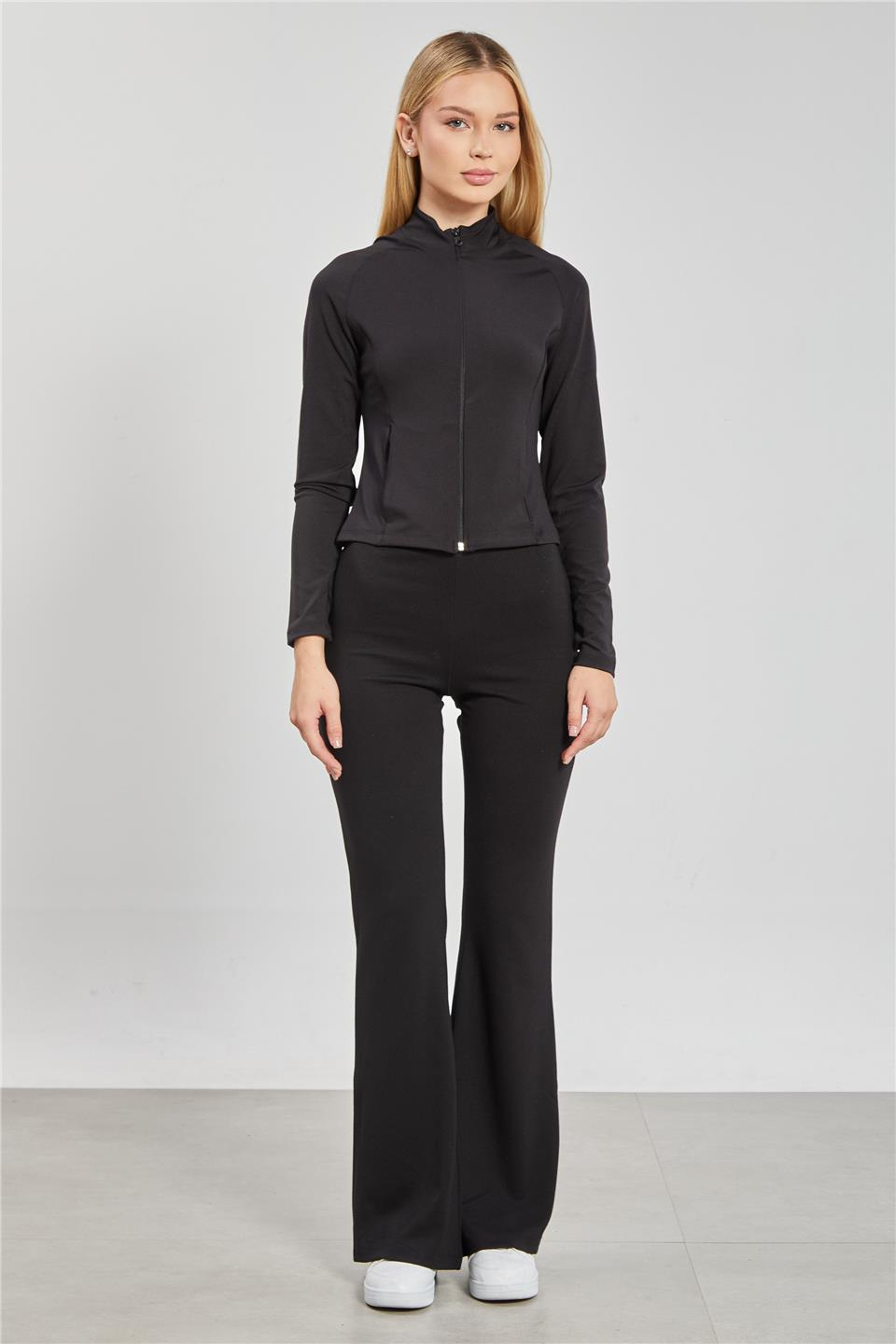 Reglon kol fermuarlı body-2556 Siyah