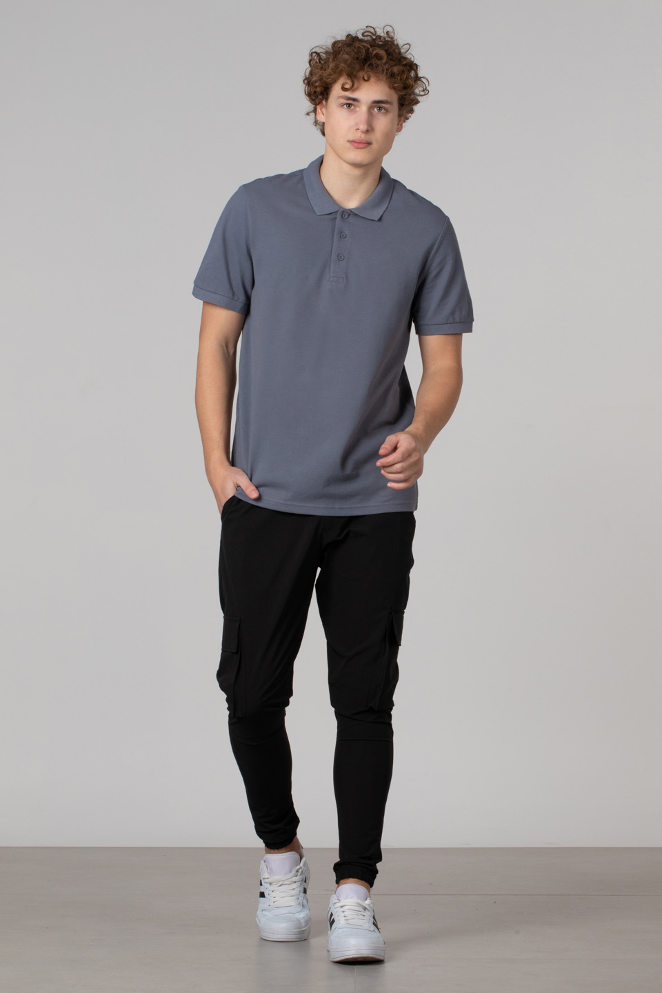 Regular fit polo pike t-shırt-2127 Antrasit