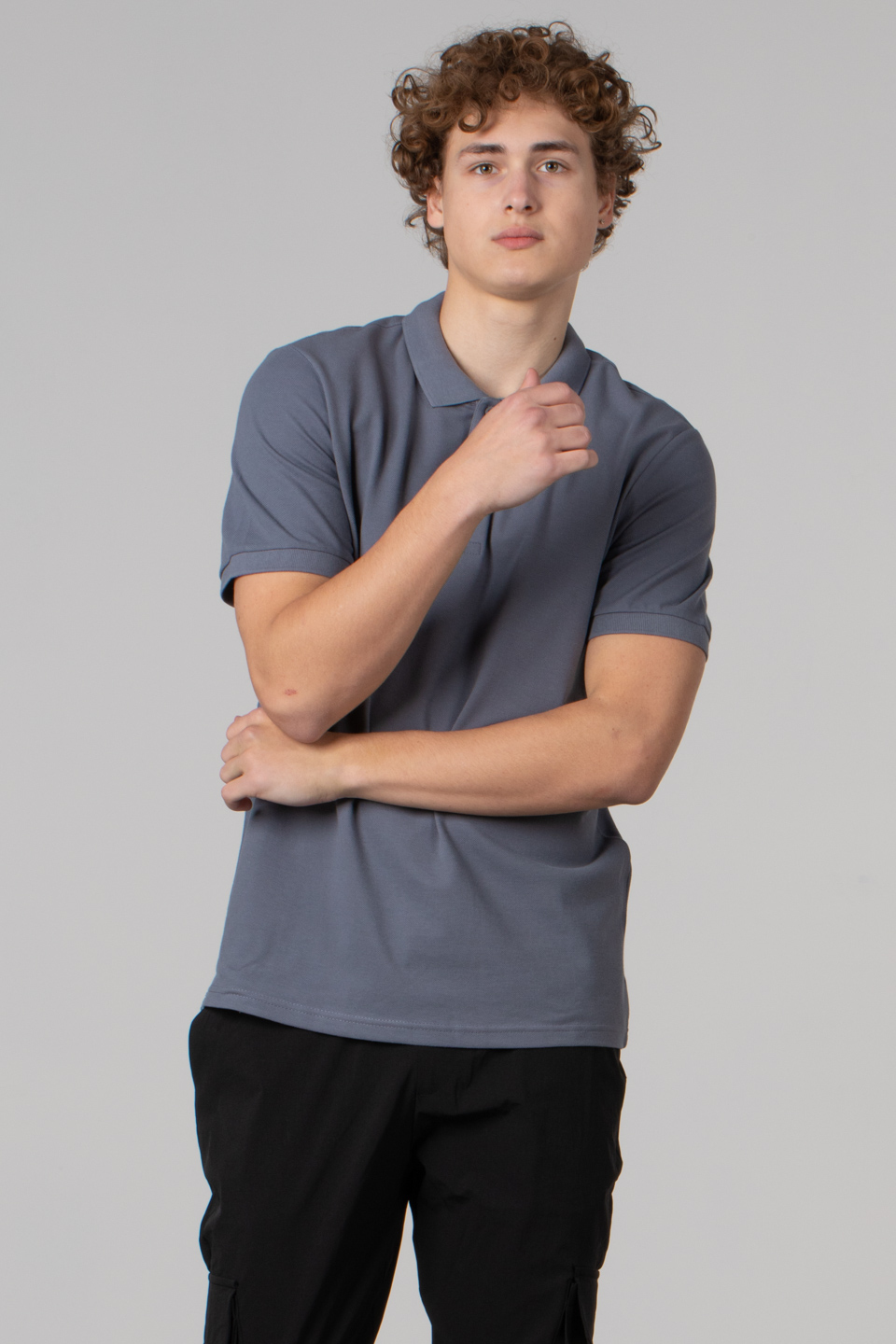 Regular fit polo pike t-shırt-2127 Antrasit