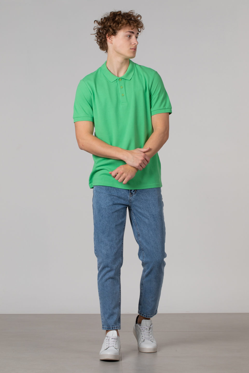 Regular fit polo pike t-shırt-2127 Çimen