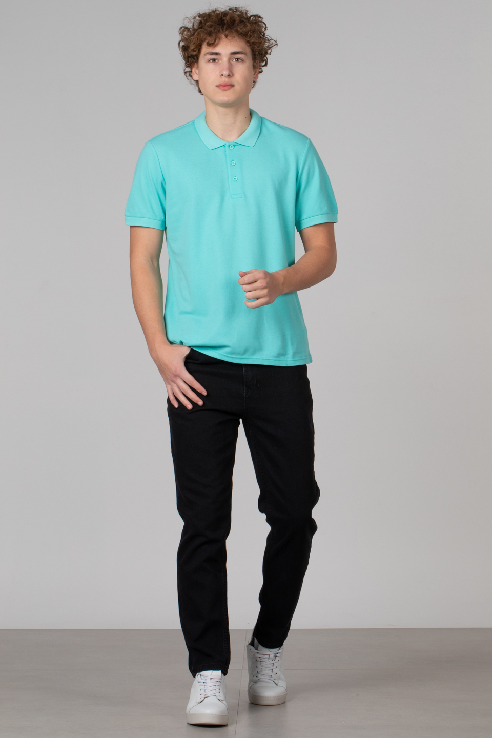Regular fit polo pike t-shırt-2127 Mentol