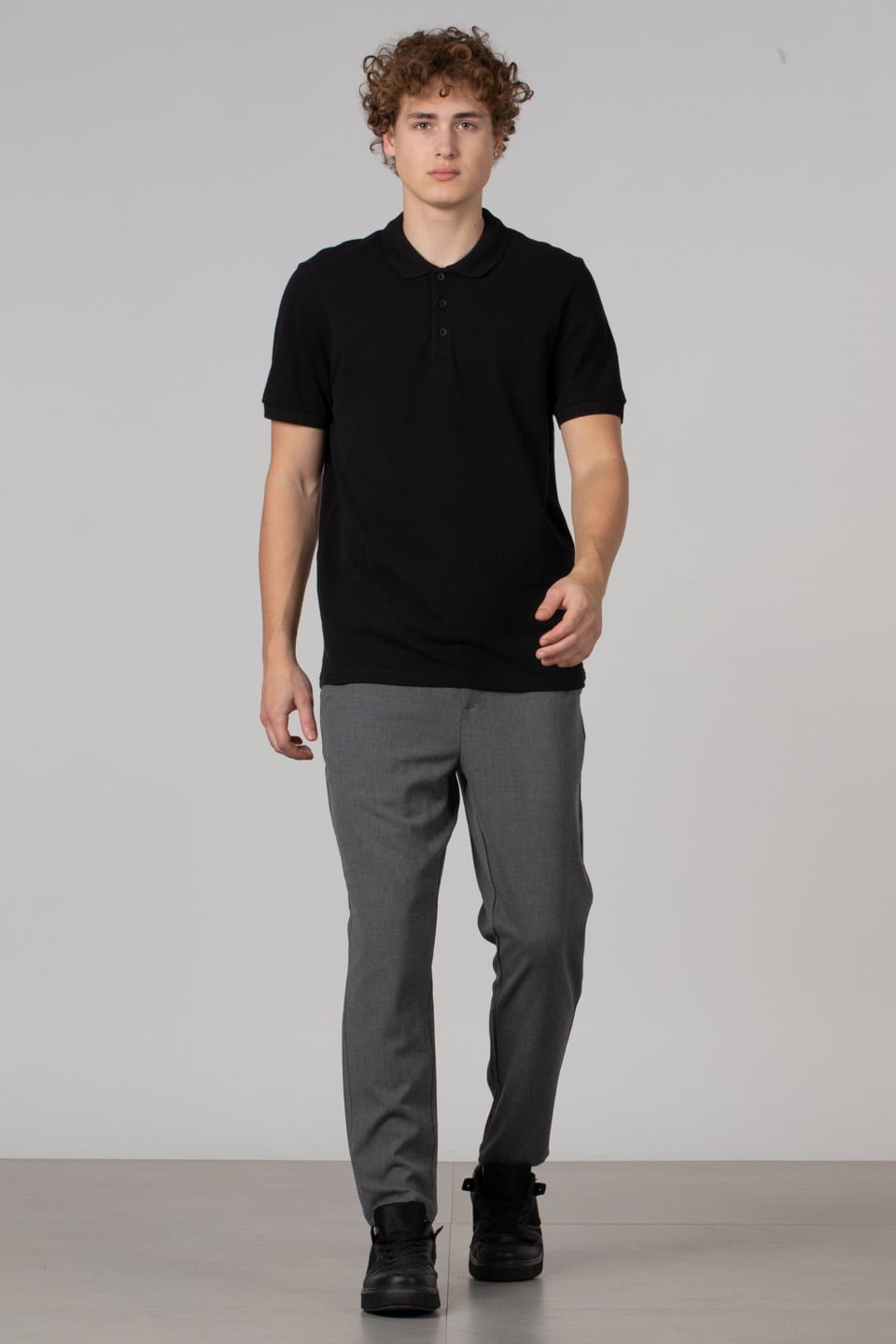 Regular fit polo pike t-shırt-2127 Siyah