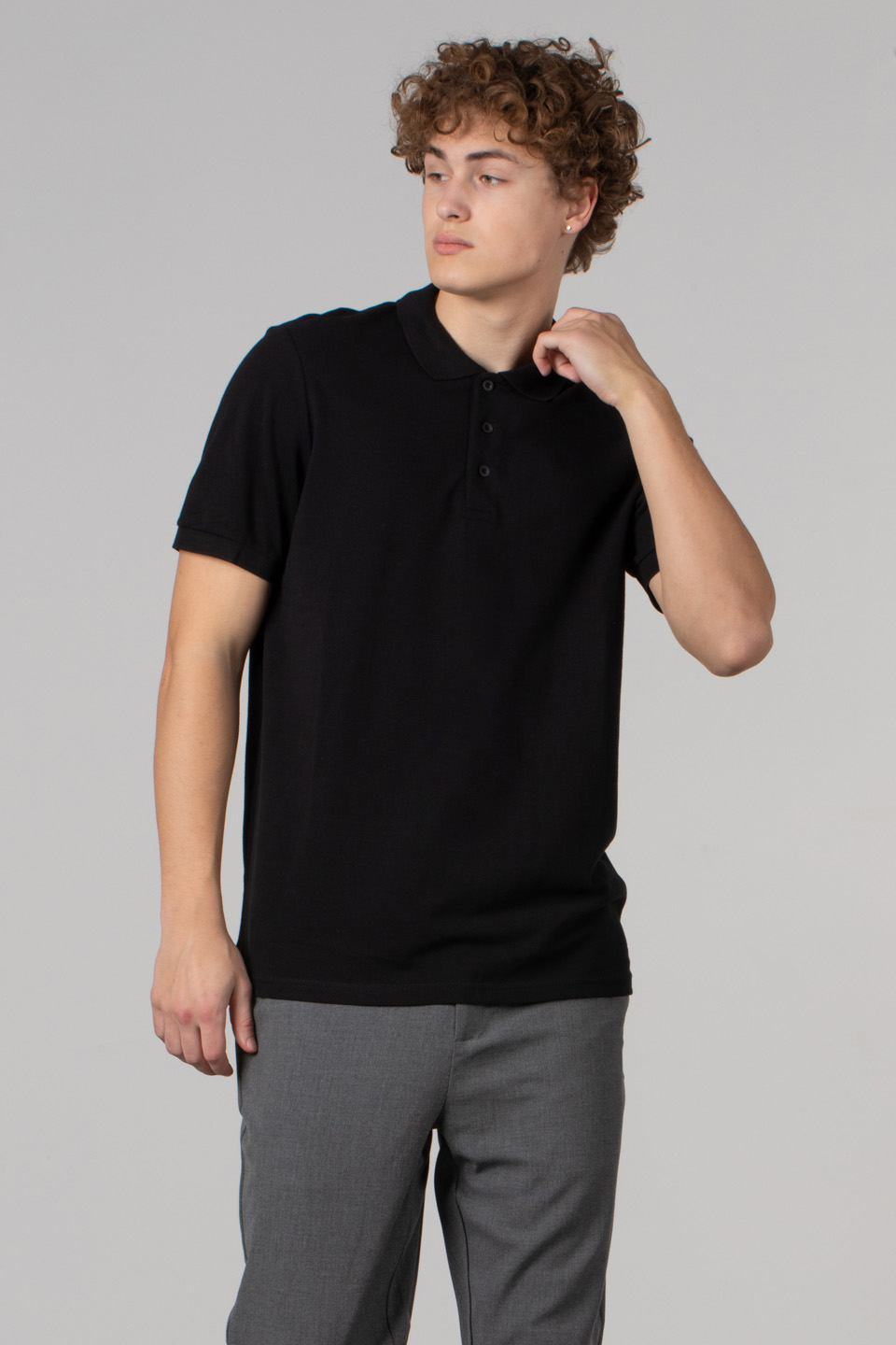 Regular fit polo pike t-shırt-2127 Siyah