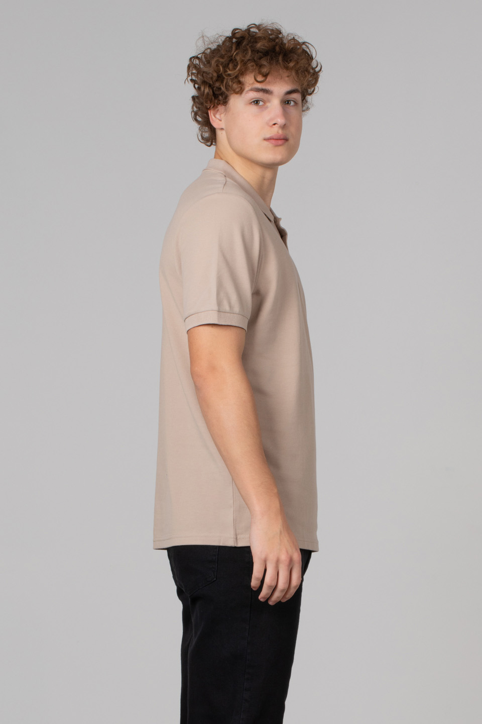 Regular fit polo pike t-shırt-2127 Vizon