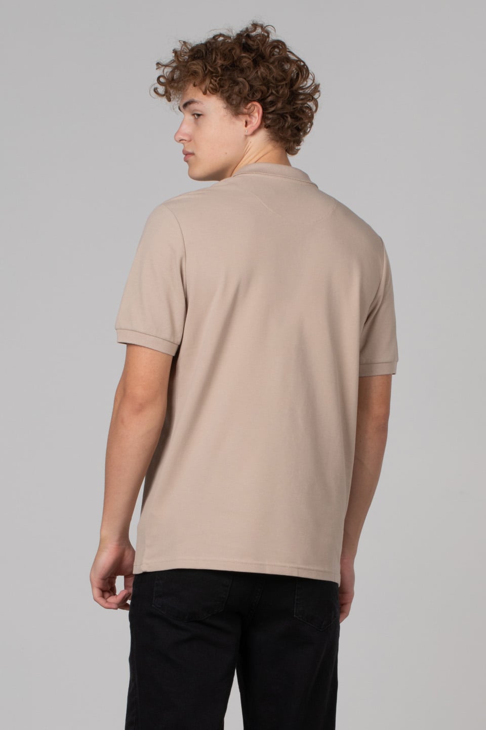 Regular fit polo pike t-shırt-2127 Vizon