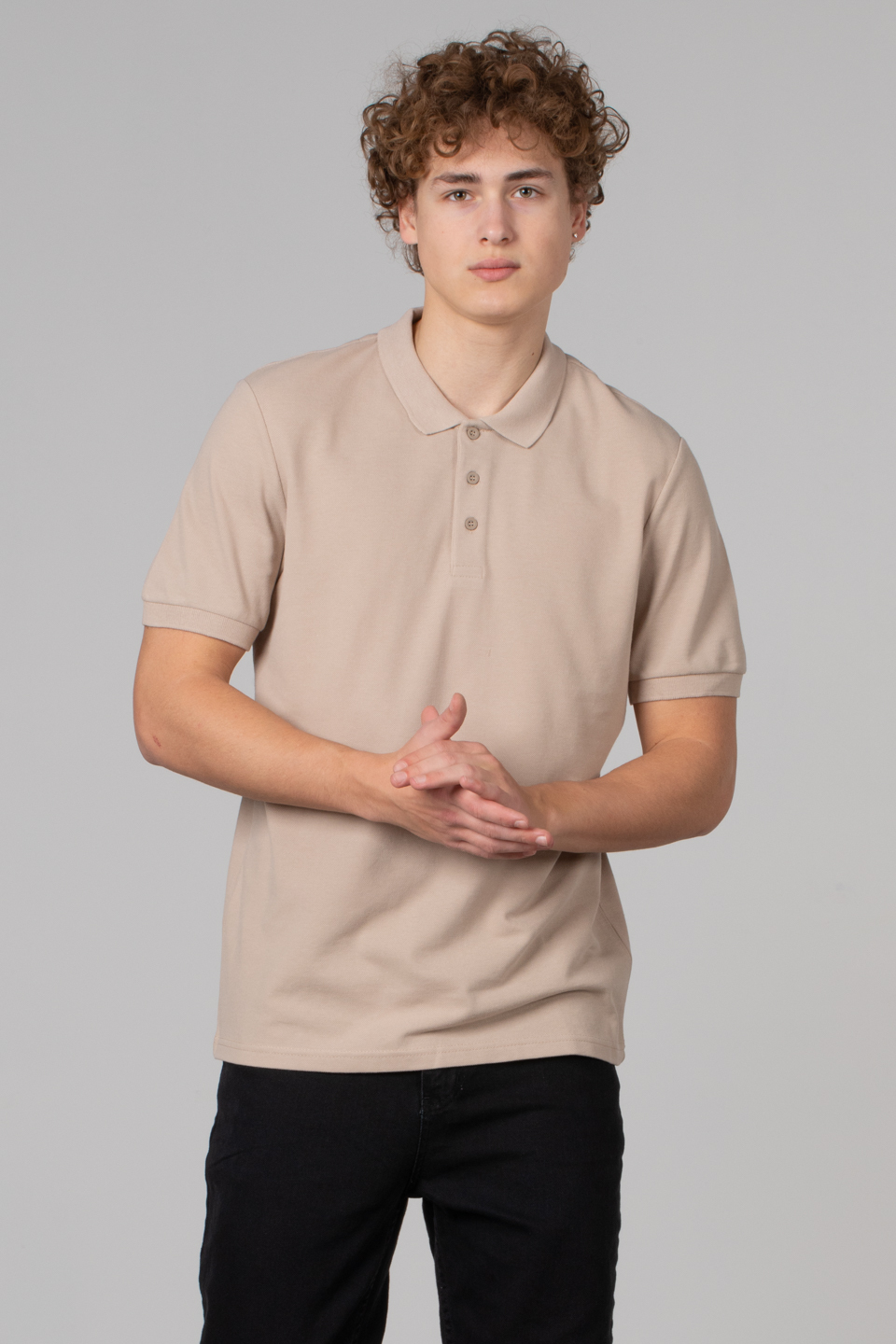 Regular fit polo pike t-shırt-2127 Vizon