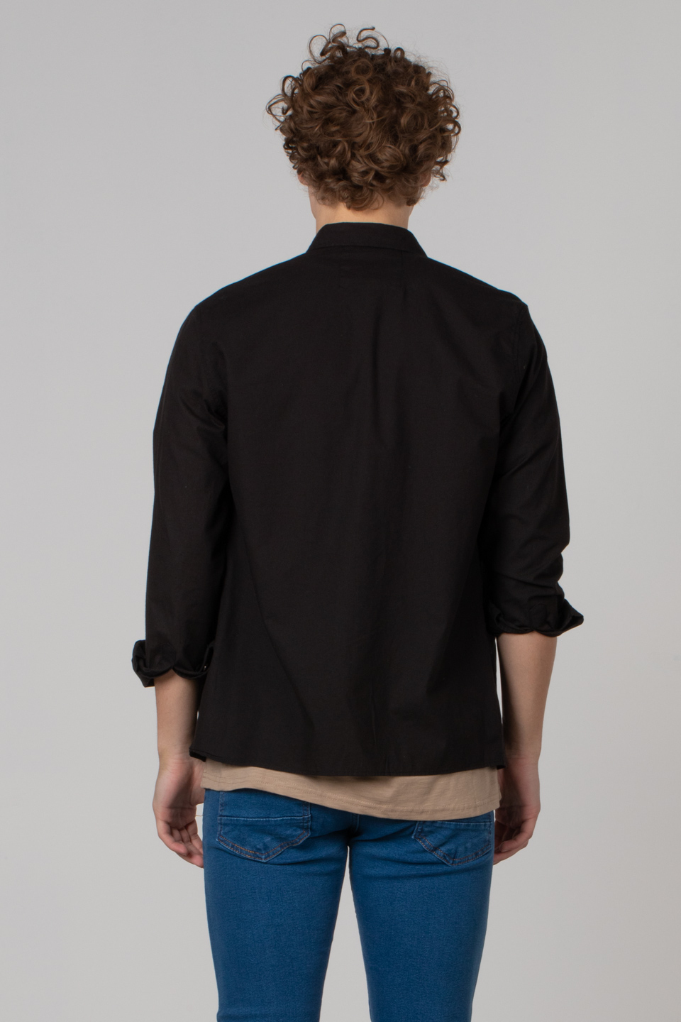 Regular fit poplin gömlek-12-4122 Siyah