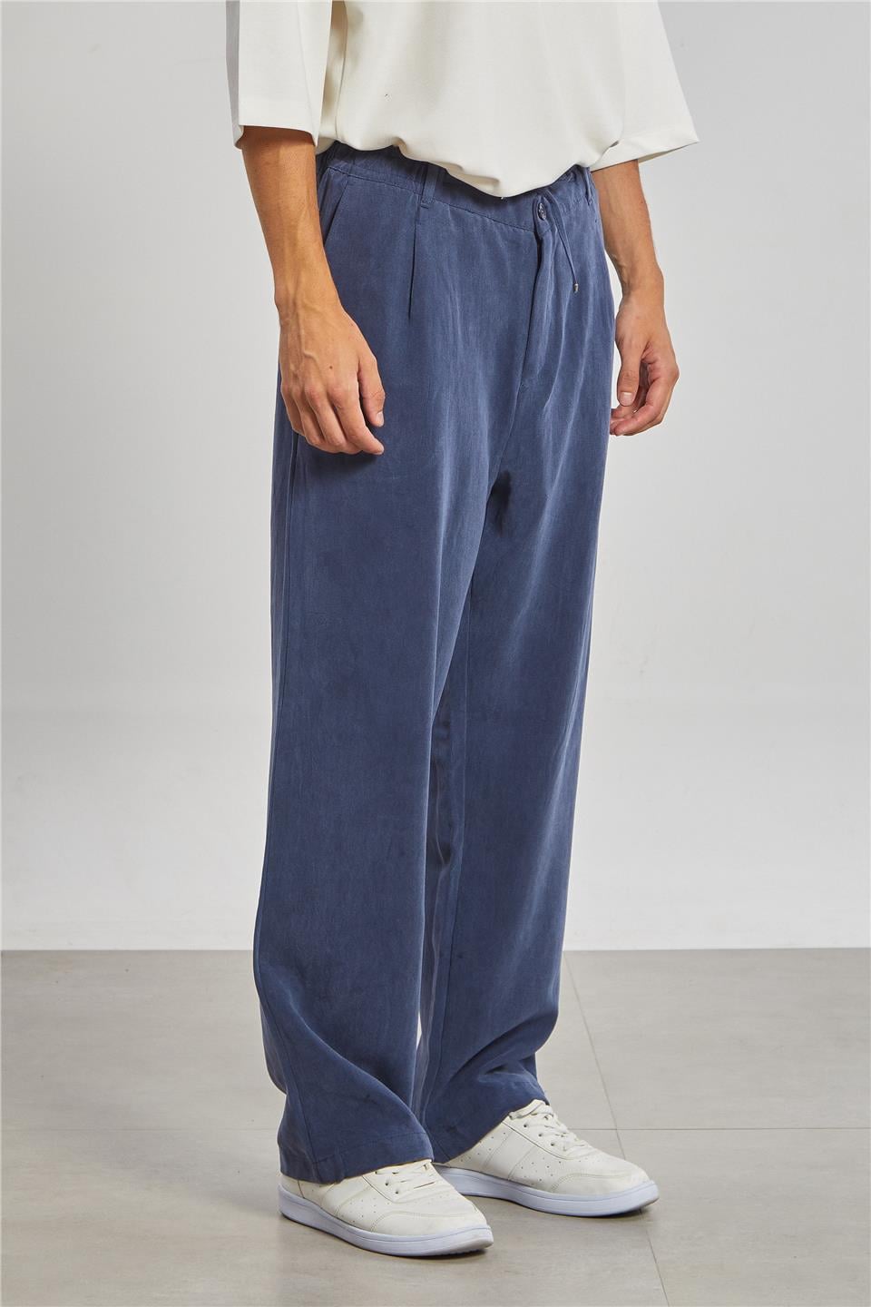 Regular Fit Tensel Erkek Pantolon - Lacivert