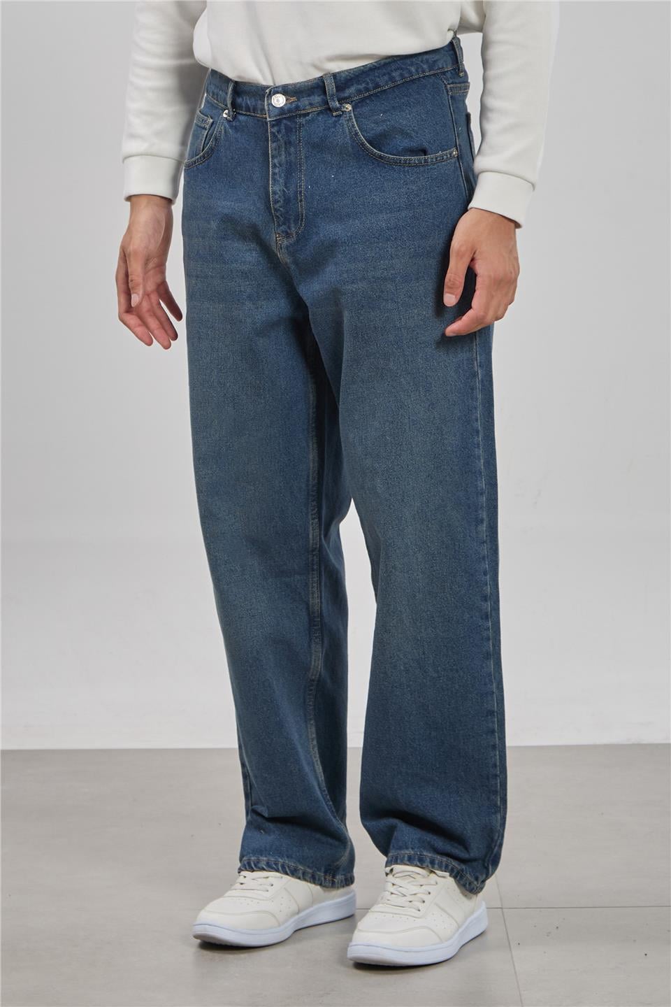 Relaxed fit jean pantolon-1594 Kahve Tint