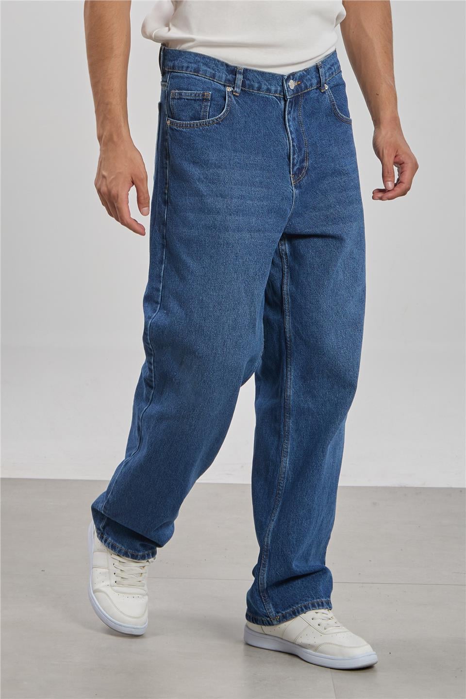 Relaxed fit jean pantolon-1594 Mavi