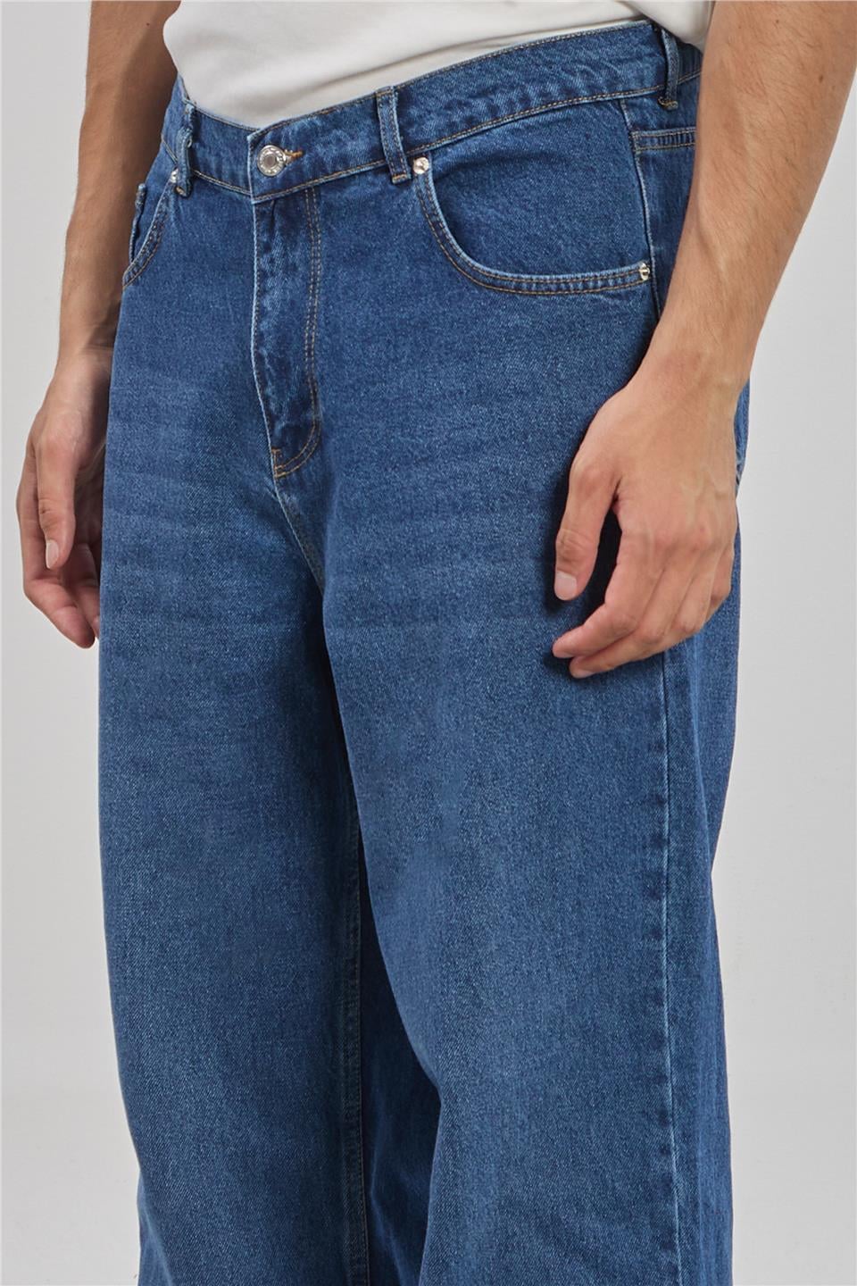 Relaxed fit jean pantolon-1594 Mavi