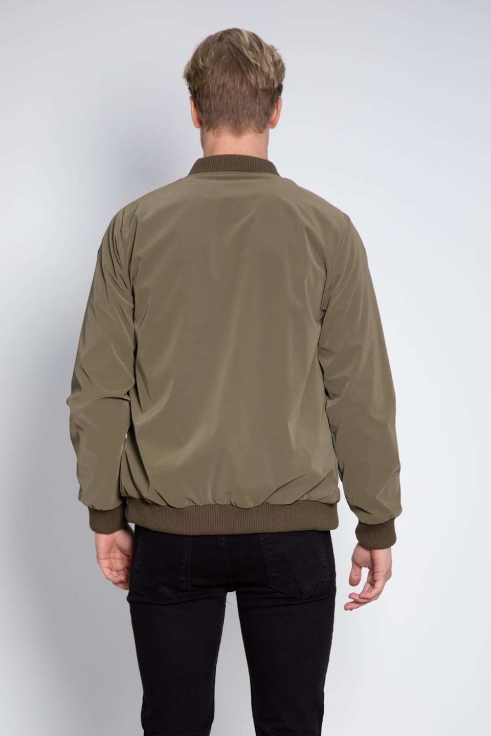 Ribanalı Bomber Ceket - Haki