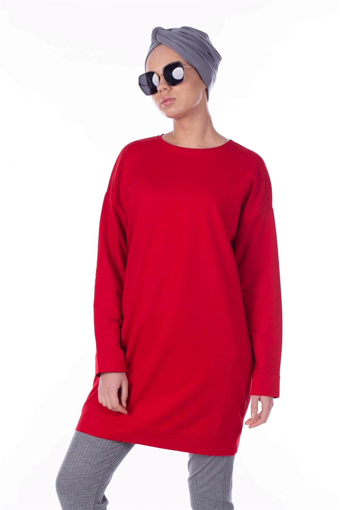 Salaş Basic Sweatshirt-Kırmızı