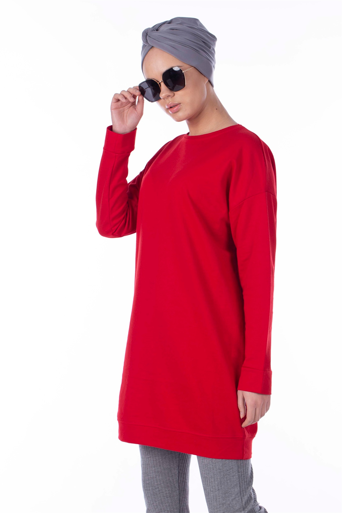 Salaş Basic Sweatshirt-Kırmızı