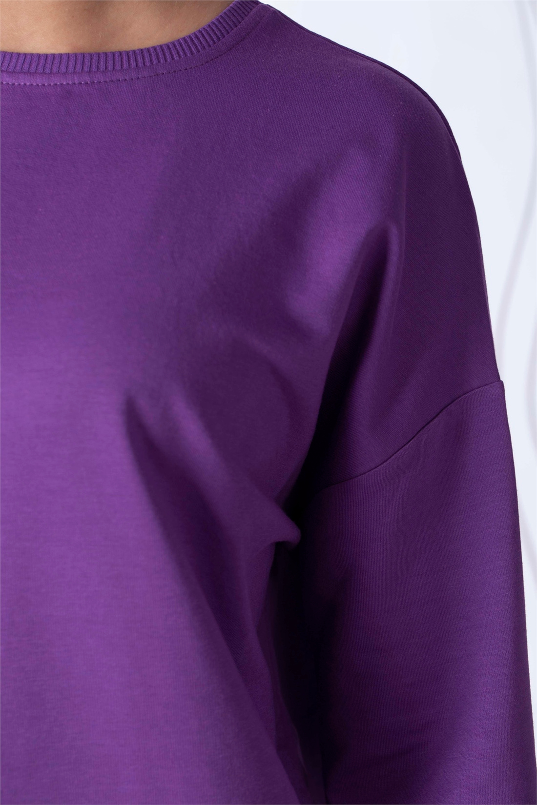 Salaş Basic Sweatshirt-Mor