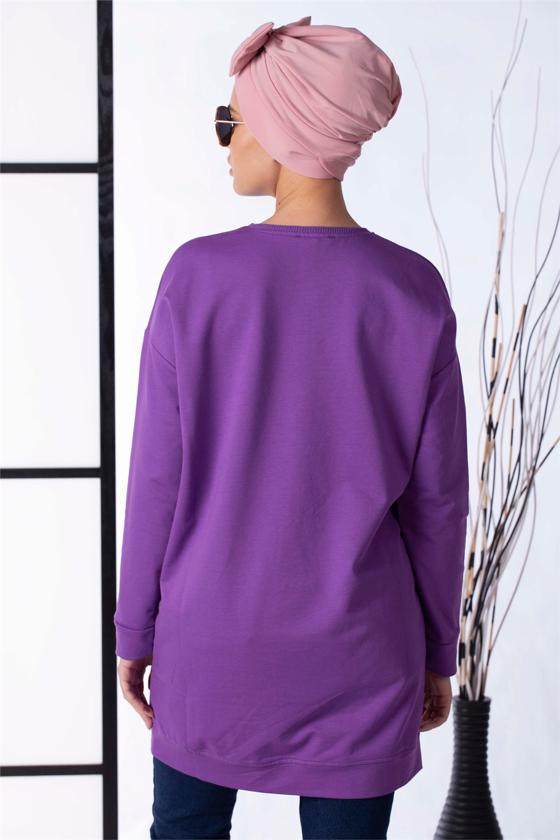 Salaş Basic Sweatshirt-Mor