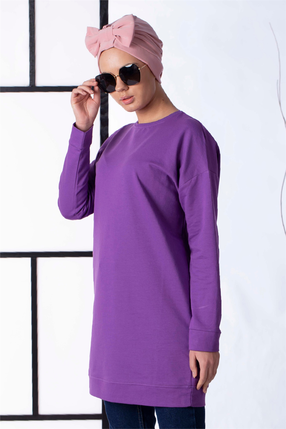 Salaş Basic Sweatshirt-Mor