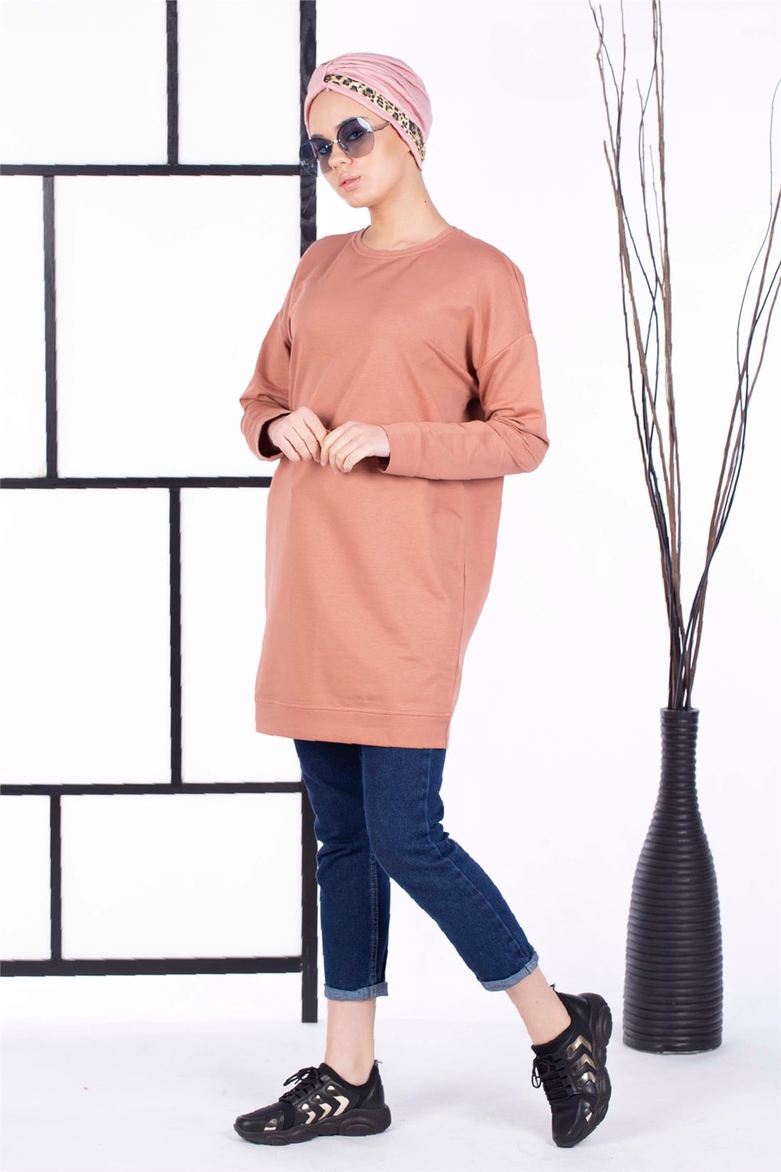Salaş Basic Sweatshirt-Somon