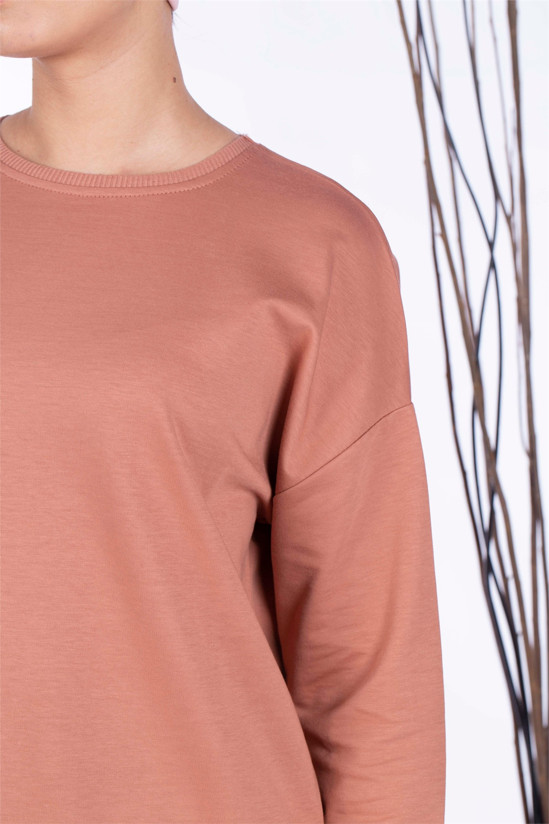 Salaş Basic Sweatshirt-Somon