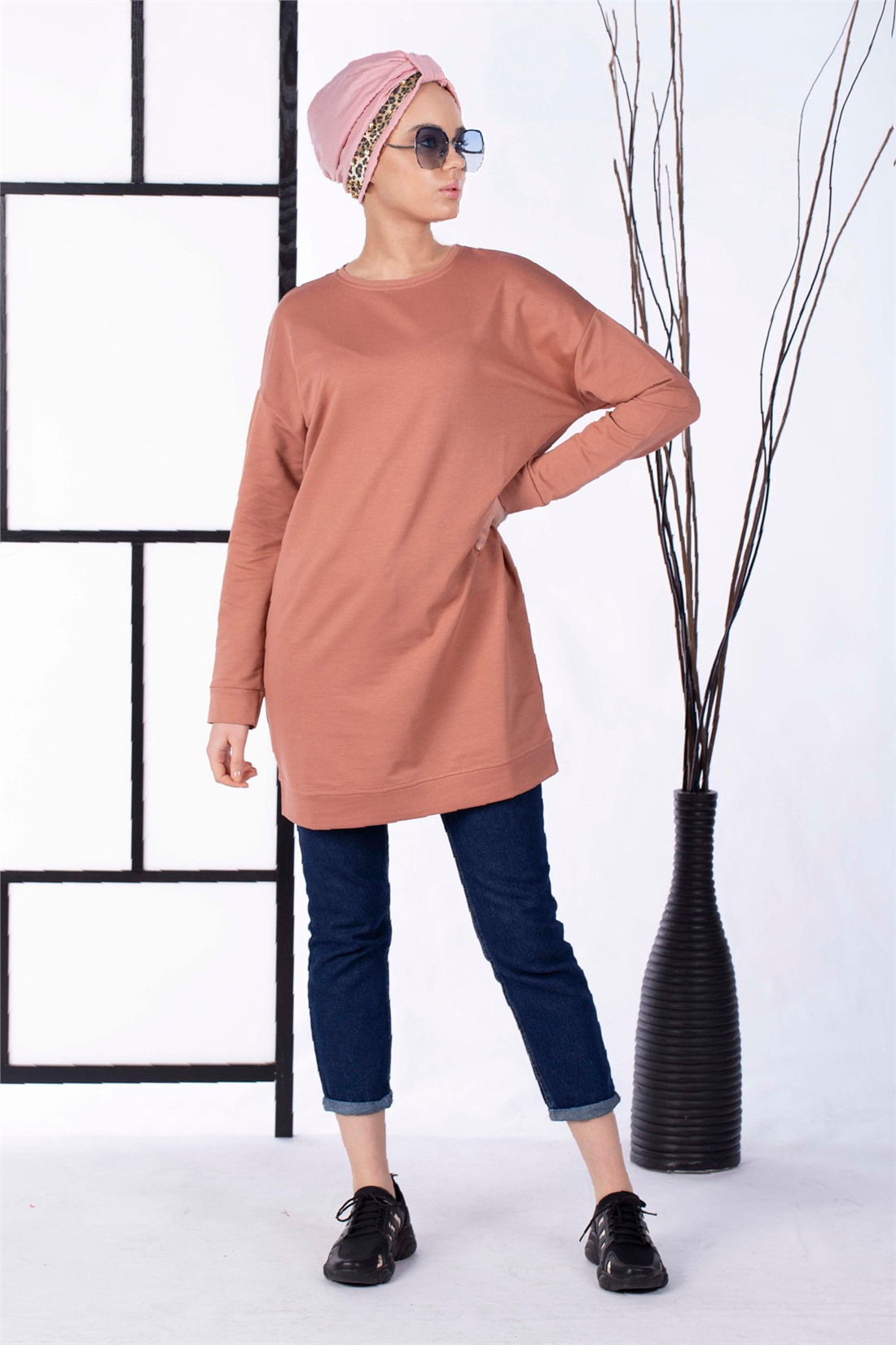 Salaş Basic Sweatshirt-Somon