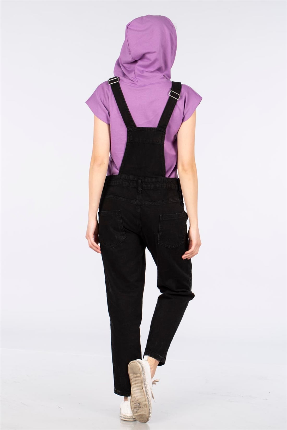Salopet Jean Pantolon-Siyah