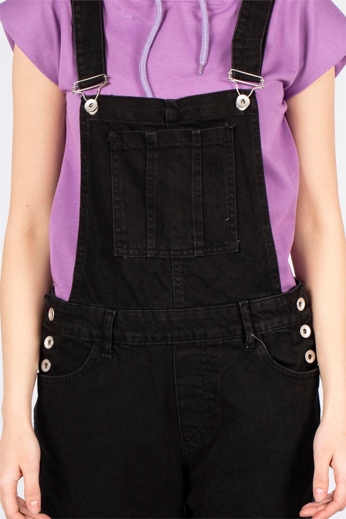 Salopet Jean Pantolon-Siyah