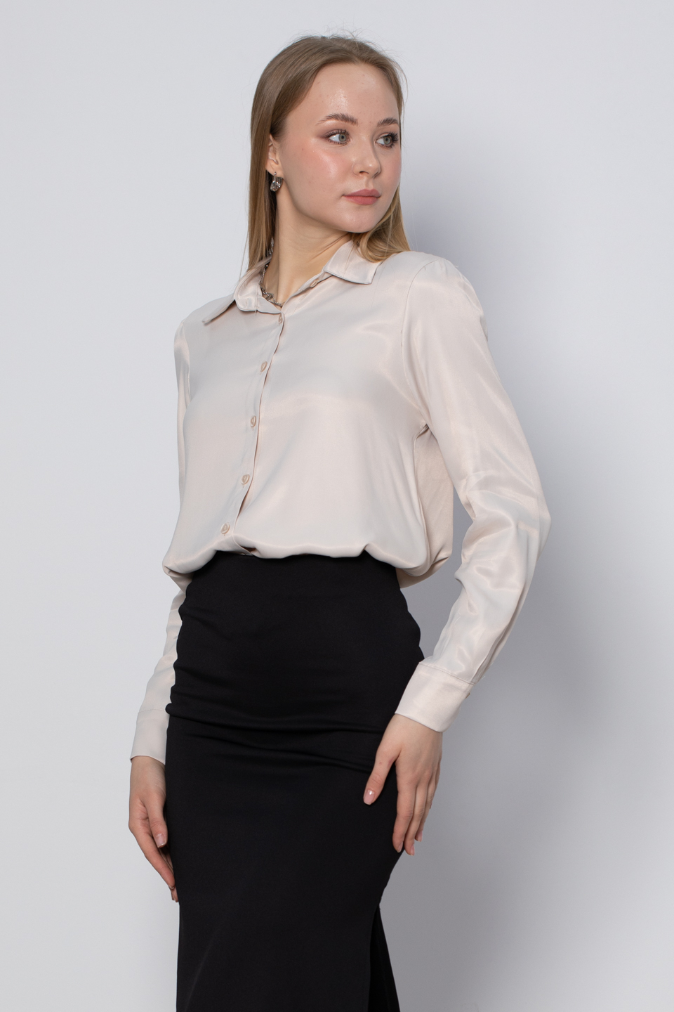 Saten gömlek-6430 Taş