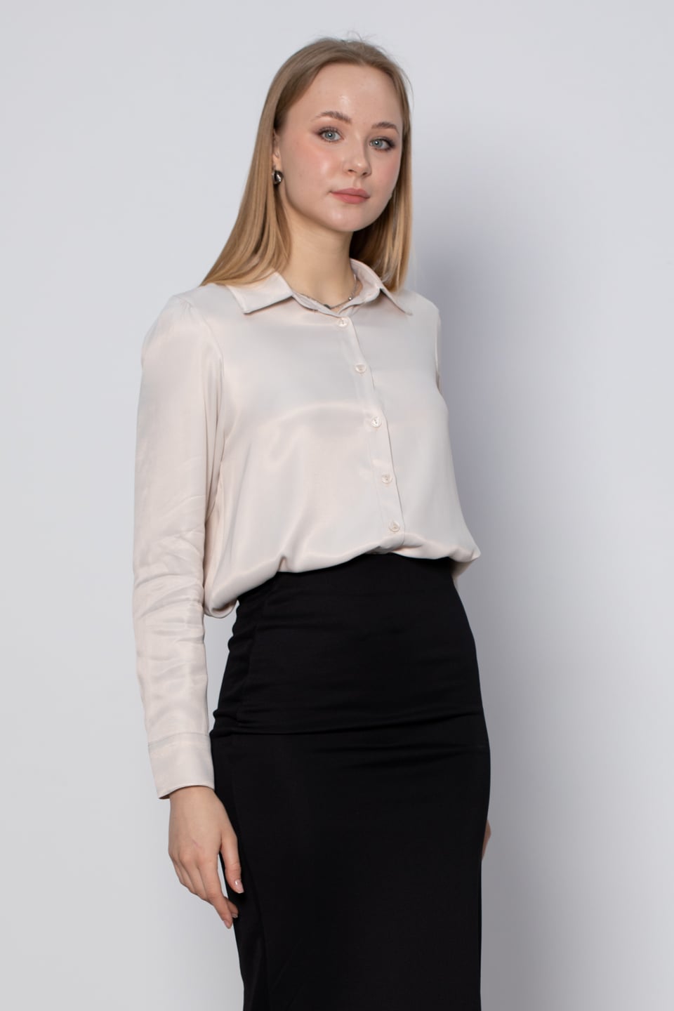 Saten gömlek-6430 Taş