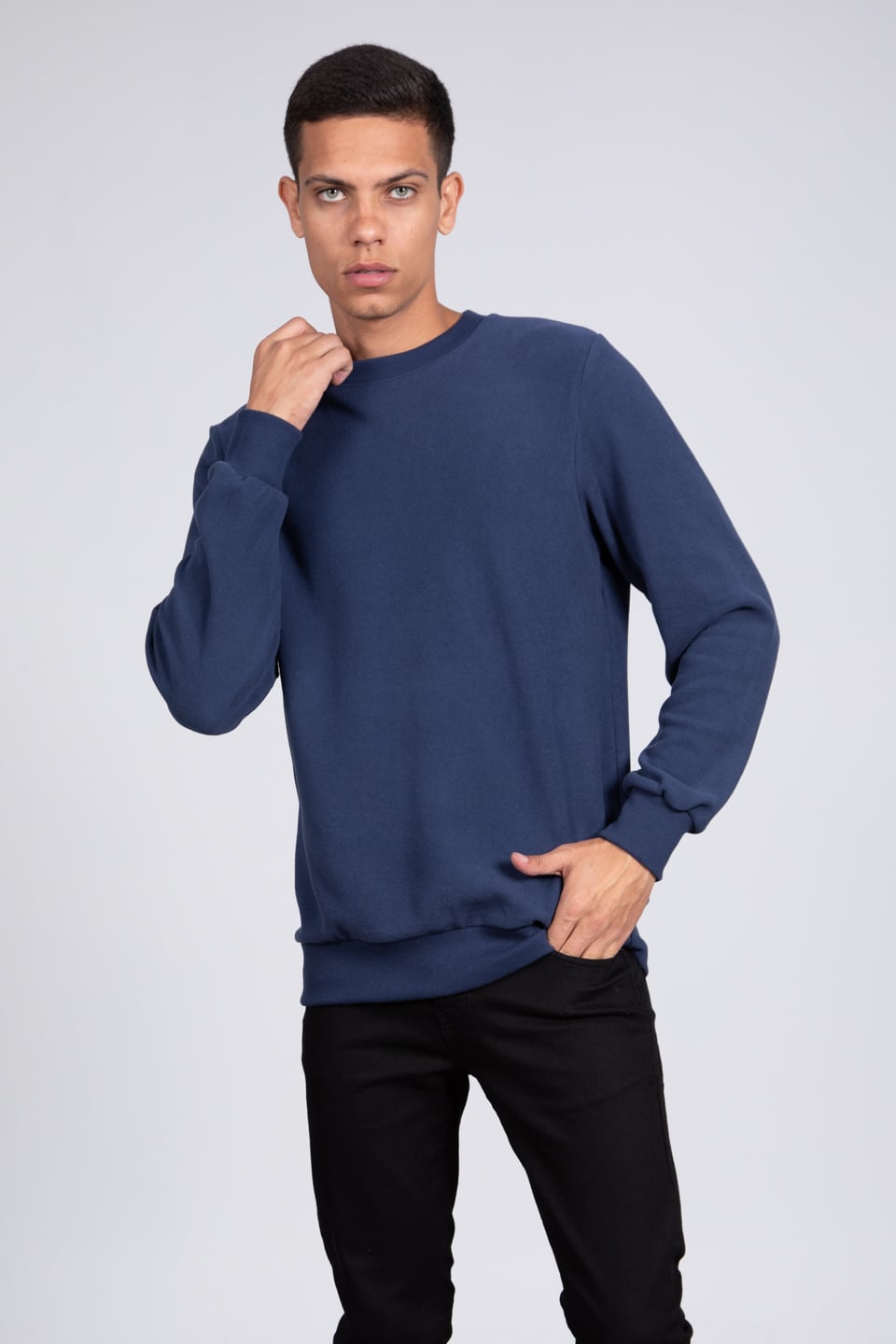 Selanik basıc sweatshirt-5053 İndigo