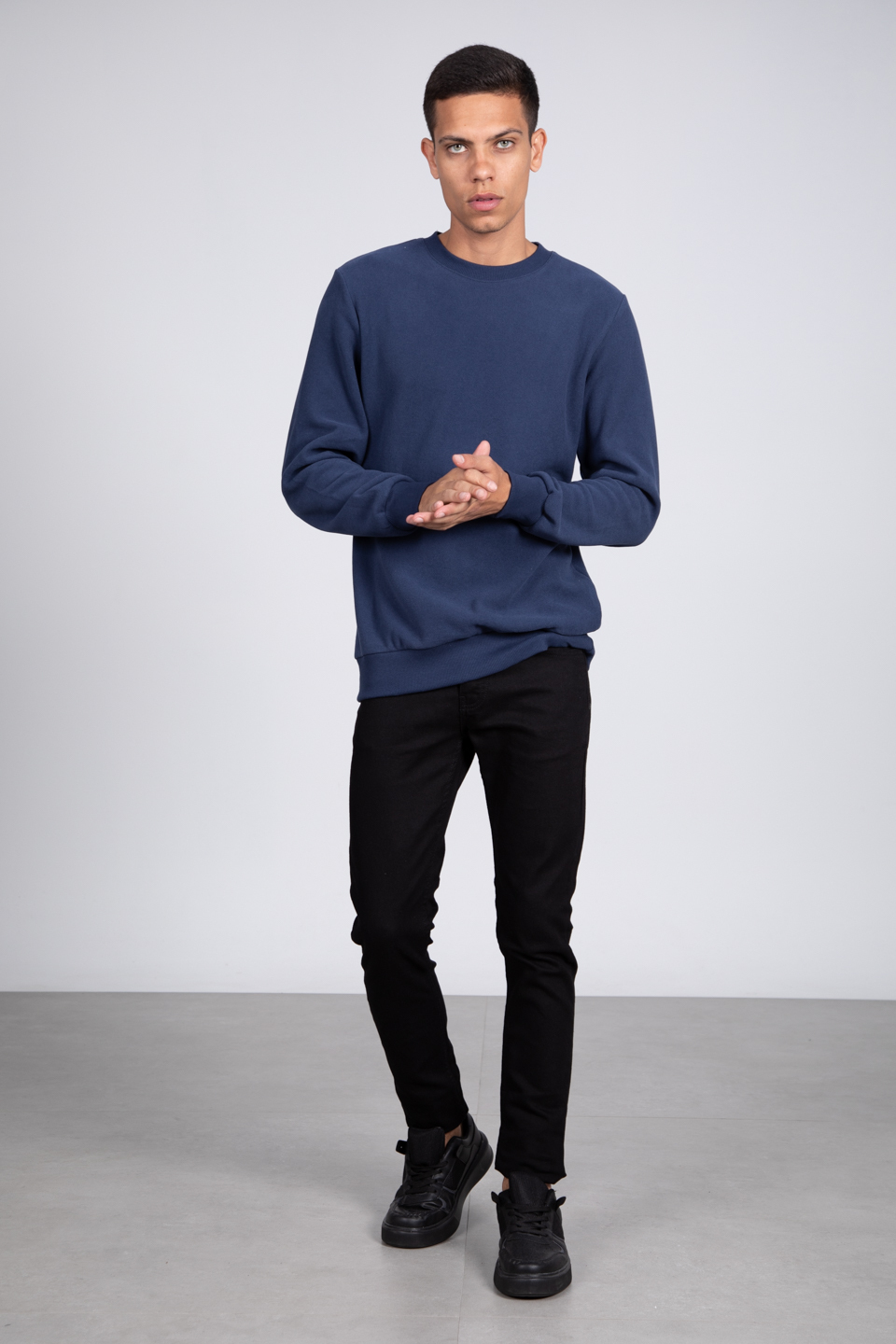 Selanik basıc sweatshirt-5053 İndigo