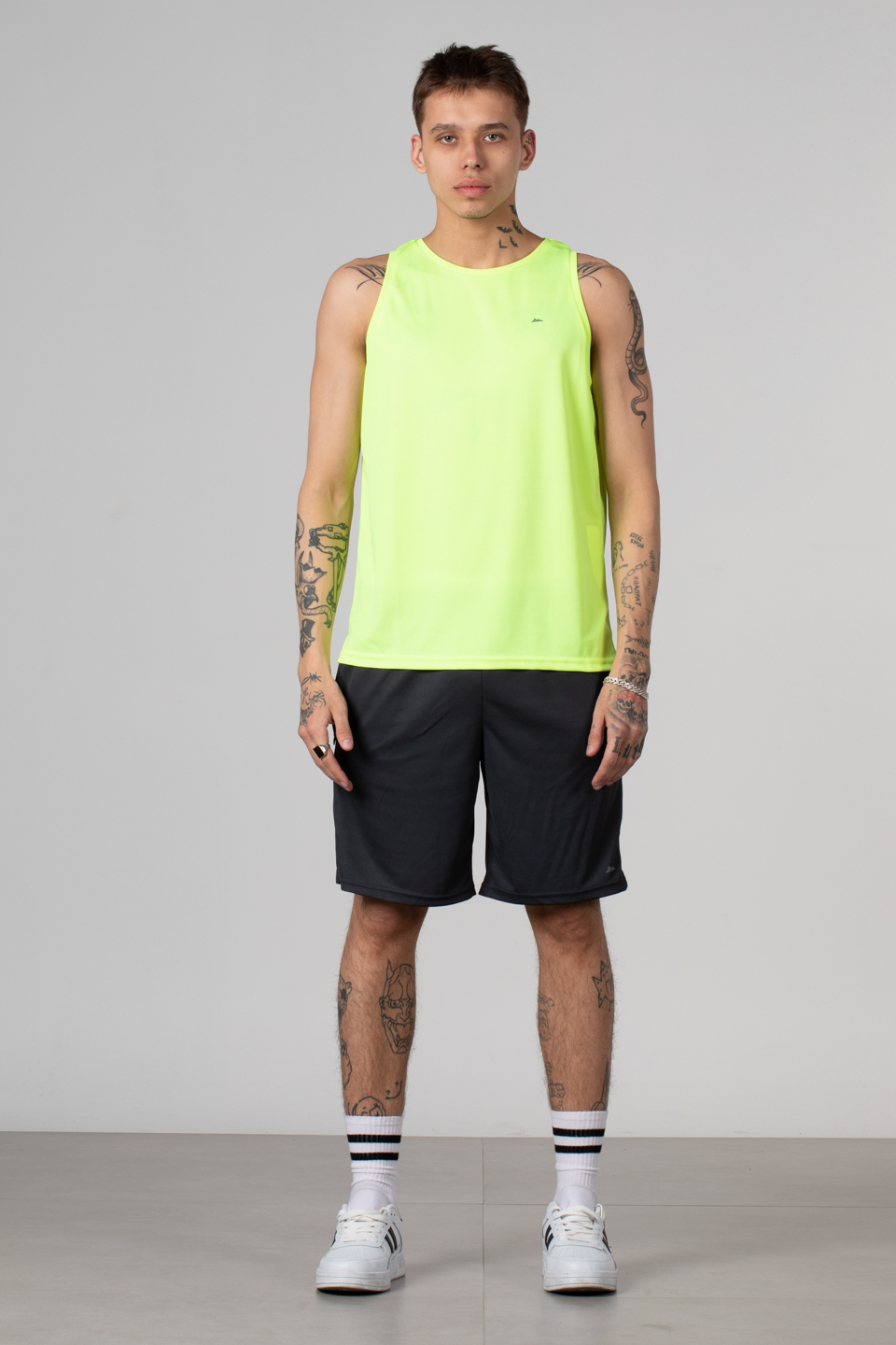 Sıfır kol sporcu atlet-RUN Neon Sarı