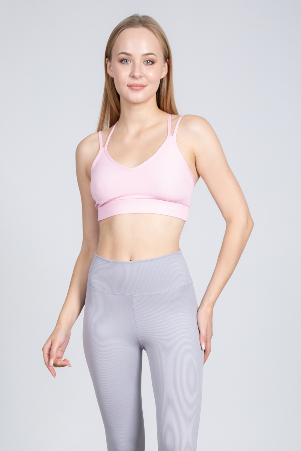 Sırtı çapraz askılı büstiyer-1002 Toz Pembe