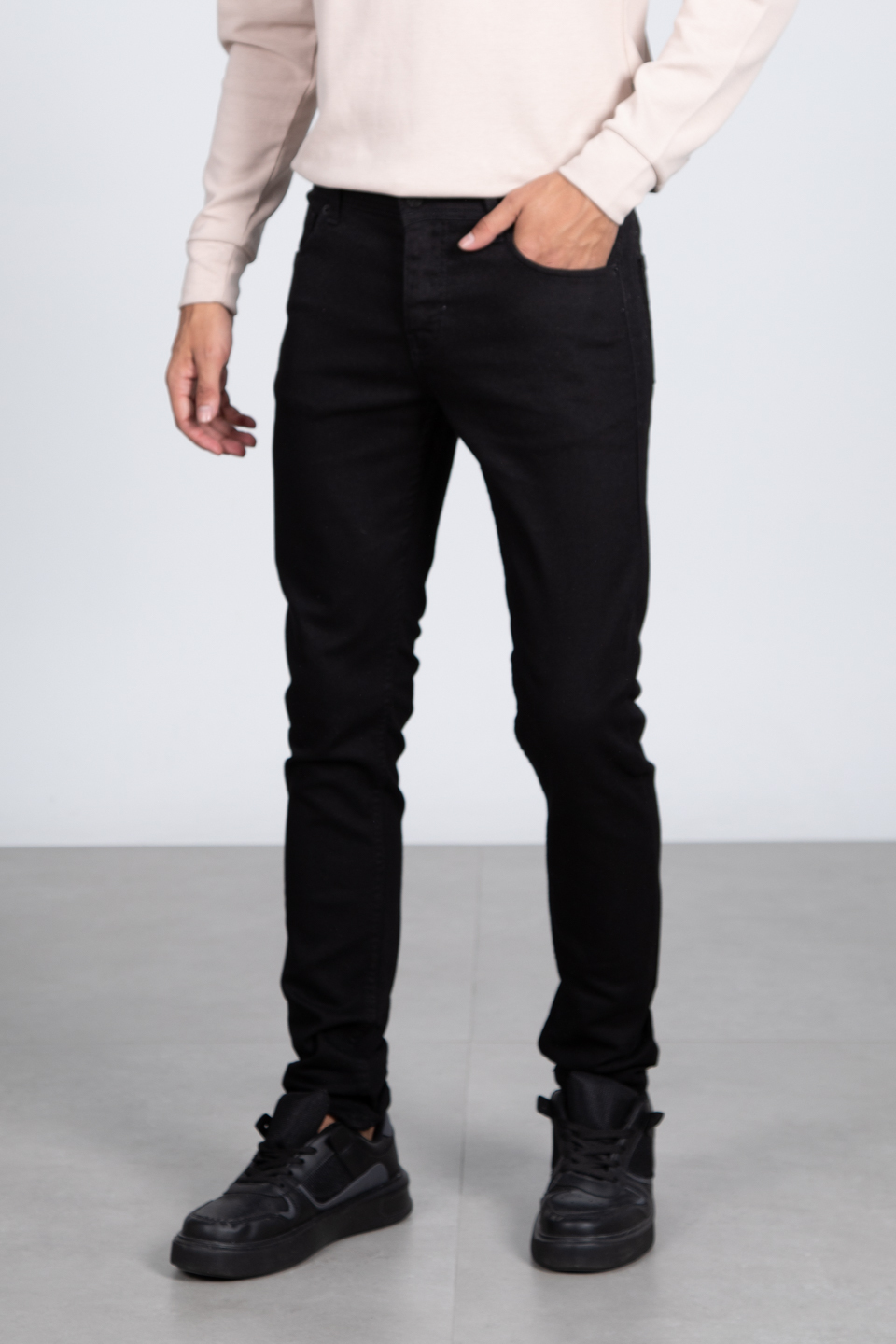 Slim fit jean pantolon-828 Siyah