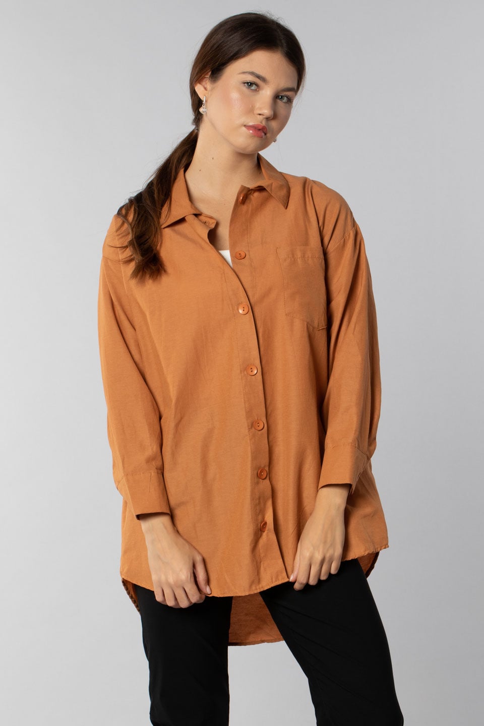 Tek cepli tunik-3006 Safran