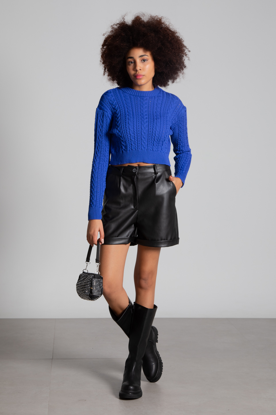 Triko crop kazak-4060 Saks