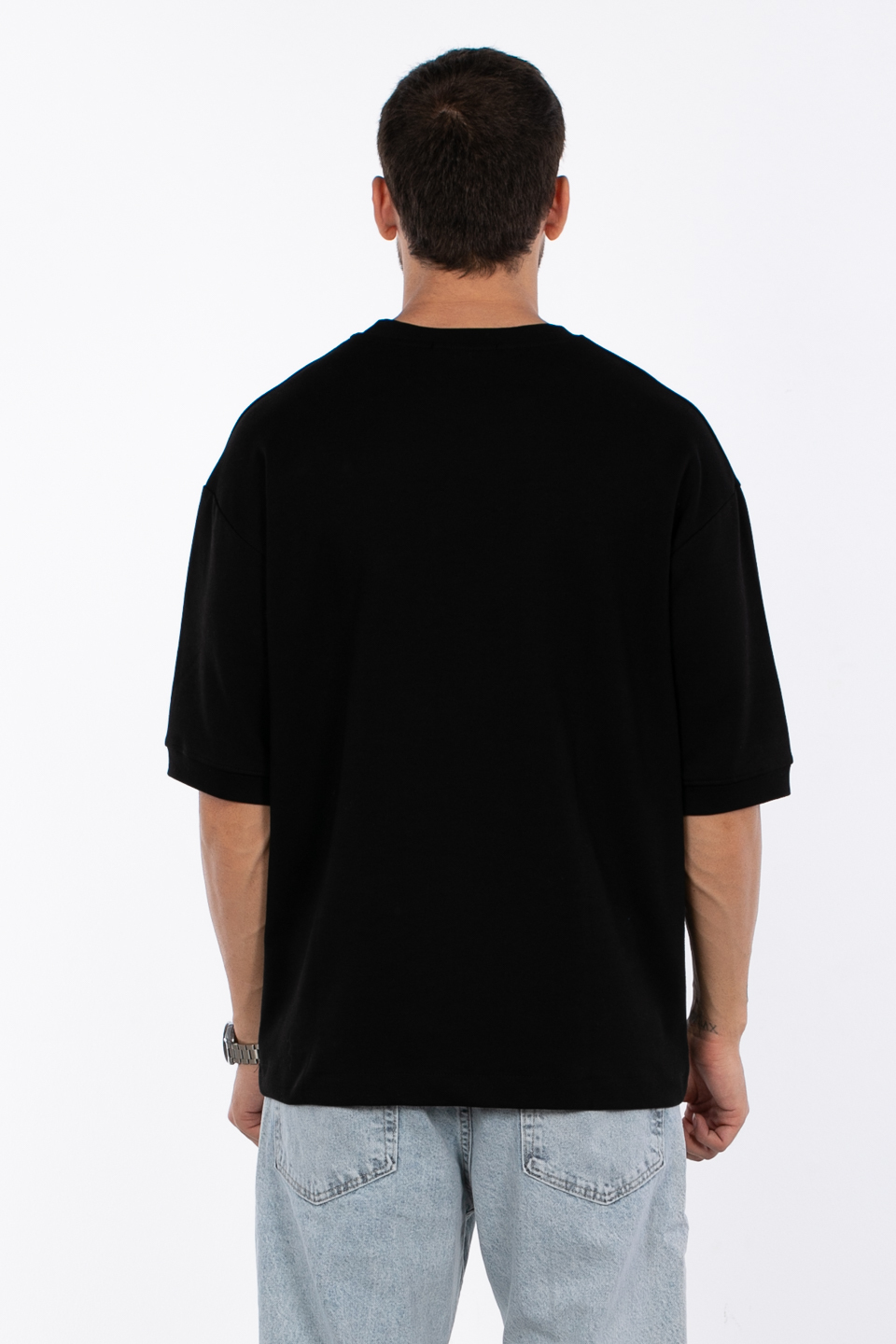 Truvakar kol sweatshirt MINIMAL CLOTHING-1145 Siyah