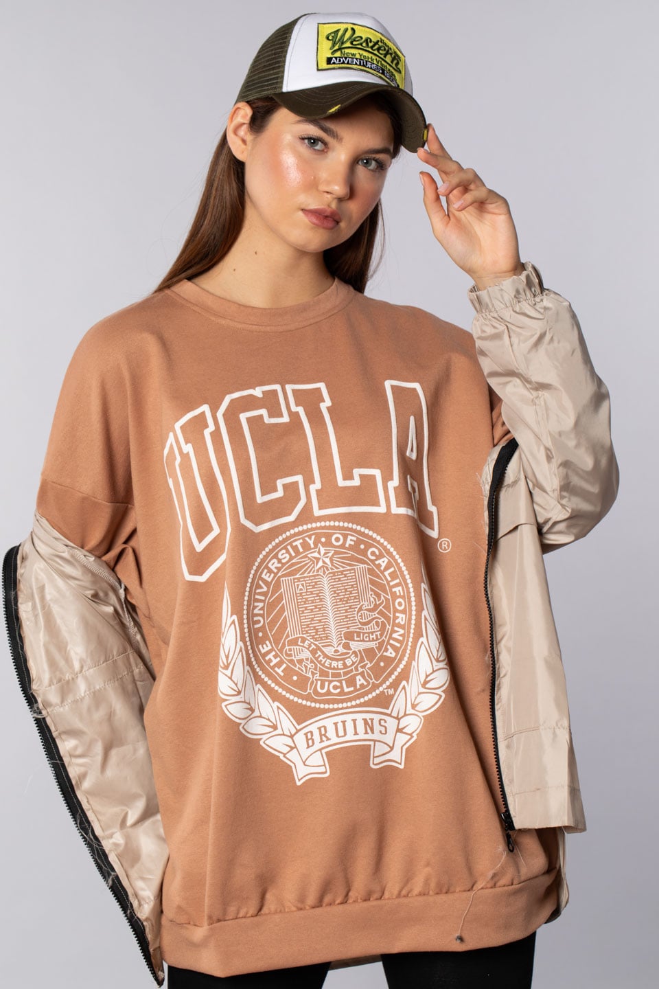 Ucla baskılı sweatshırt-502 Bisküvi