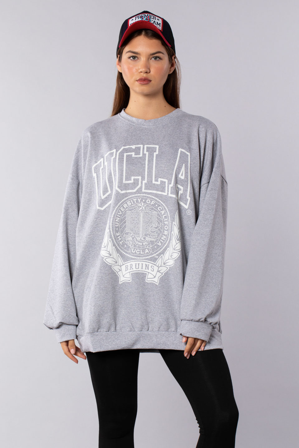 Ucla baskılı sweatshırt-502 Gri M.