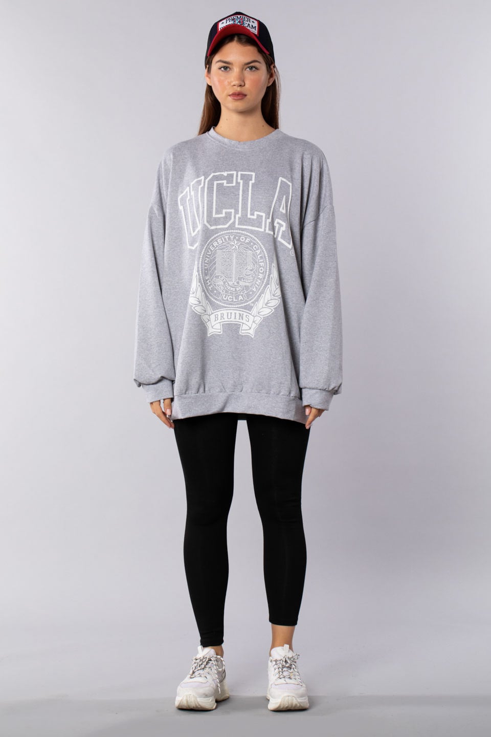 Ucla baskılı sweatshırt-502 Gri M.