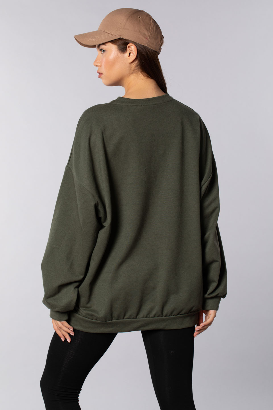 Ucla baskılı sweatshırt-502 Haki
