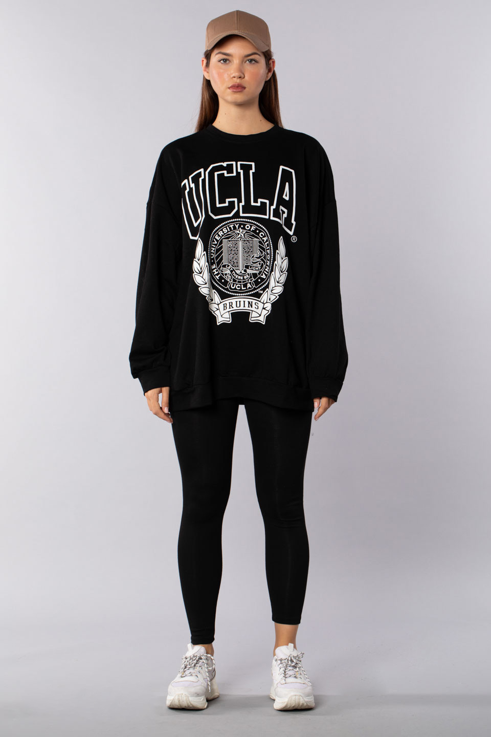 Ucla baskılı sweatshırt-502 Siyah