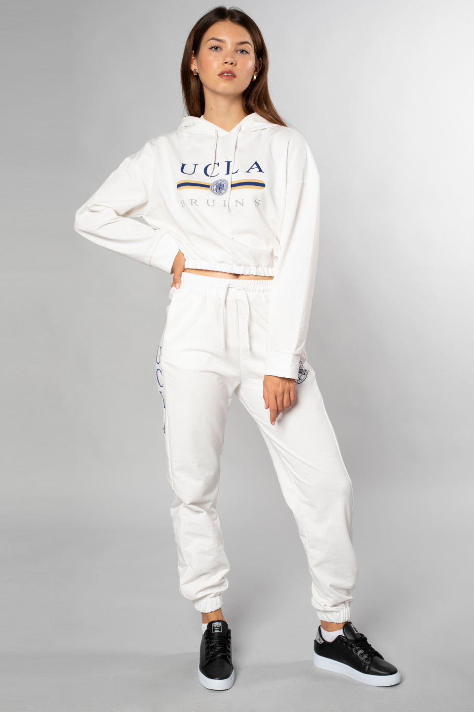 Ucla Bruins Yazı Baskılı Eşofman Takımı-Ekru