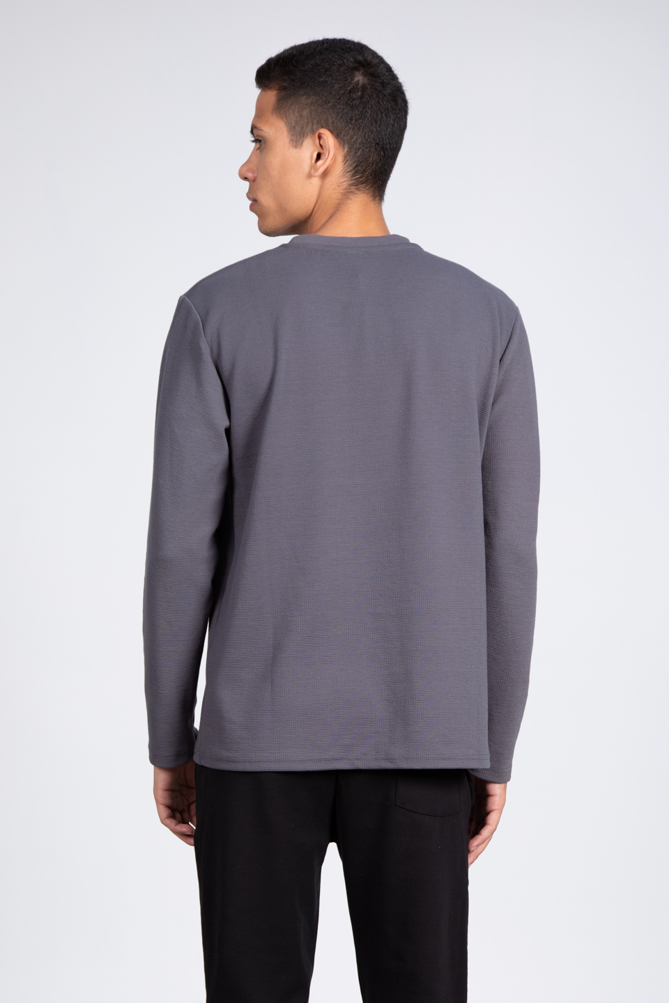 Uzun kol relax kalıp sweatshirt-8045 Antrasit