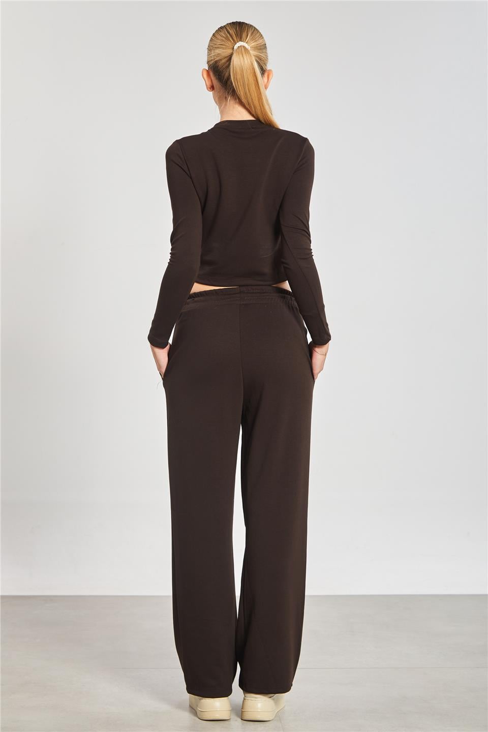 Uzun kollu ikili modal takım-2541 Acı Kahve